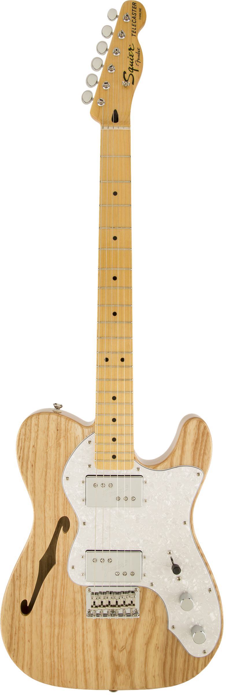 Natural wood Squier Telecaster guitar
